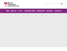 Tablet Screenshot of bloodsystemslaboratories.org